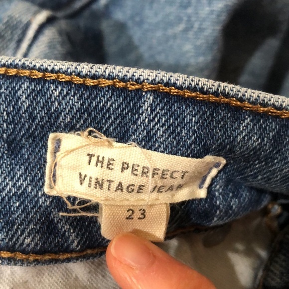Madewell The Perfect Vintage Jeans Size 23 Distressed Blue Denim - Picture 9 of 12